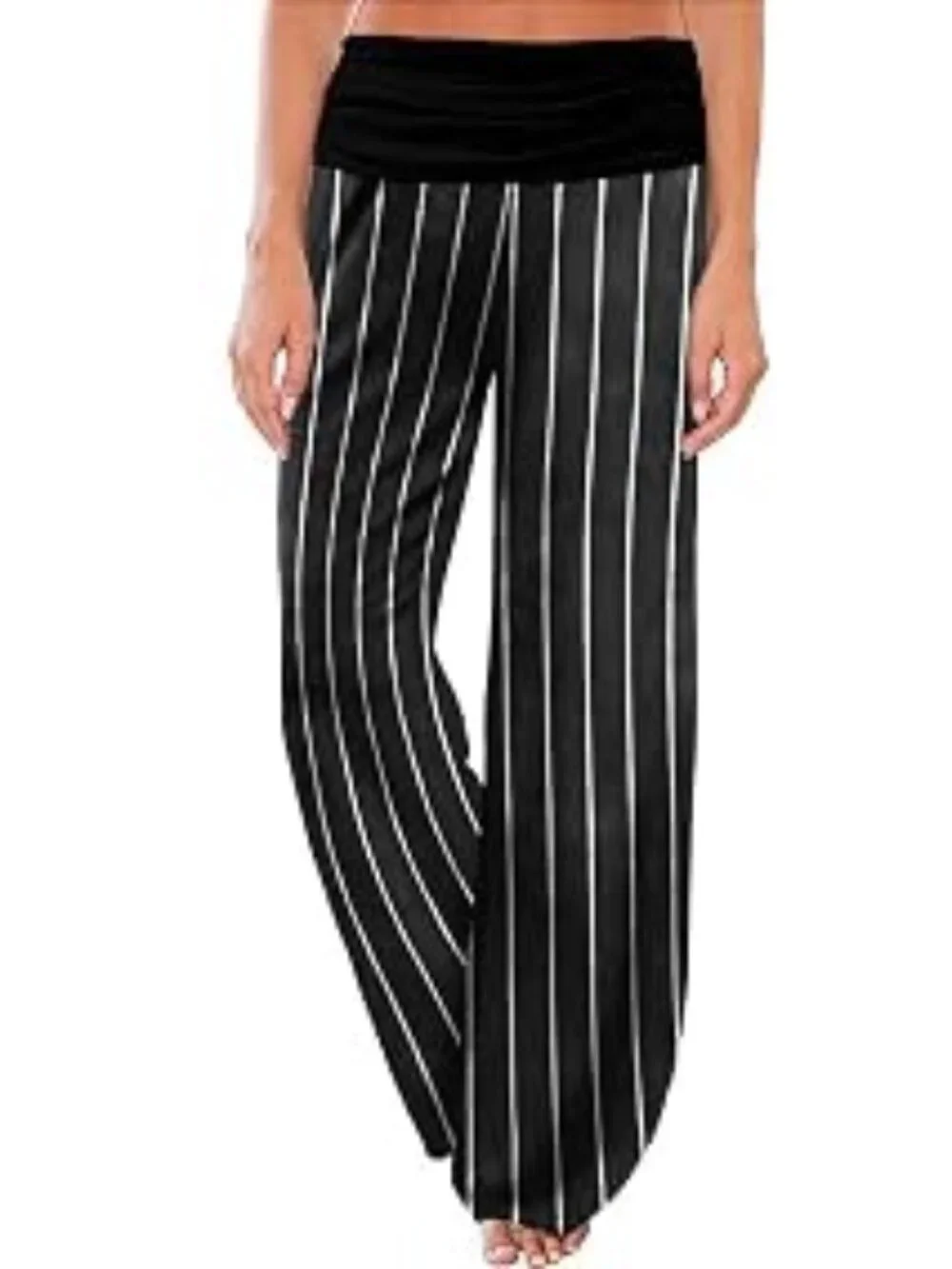 Gracyoga LNC Stretchy Wide Leg Lounge Palazzo Fold Waist Pants 3X 
